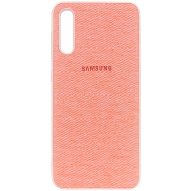 TPU чохол Textile Logo для Samsung Galaxy A70 (A705F) - Рожевий, ціна | Фото