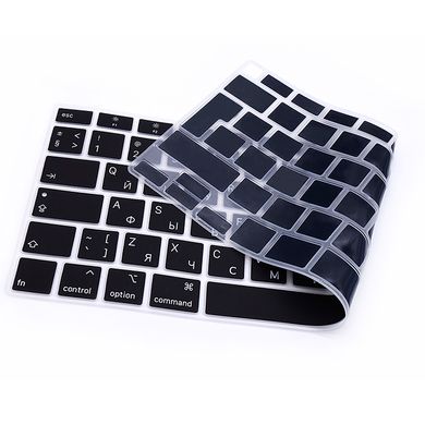 Накладка на клавиатуру STR для MacBook Air 13 (2020) - Черная EU (c русскими буквами), цена | Фото