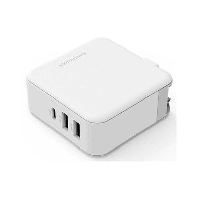 Зарядное устройство RavPower USB Wall Charger Quick Charge 2xUSB and USB-C PD 65W White (RP-PC082WH), цена | Фото