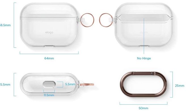 Чохол Elago Hang Case Clear for Airpods Pro (EAPPCL-HANG-CL), ціна | Фото