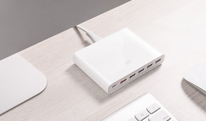 Мережевий зарядний пристрій Xiaomi Mi USB Multiple Hub Charger 6USB 60W White (CDQ06ZM), ціна | Фото