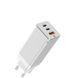 Зарядное устройство Baseus GaN Quick Travel Charger 65W (2 Type-C + 1 USB) - White, цена | Фото 2
