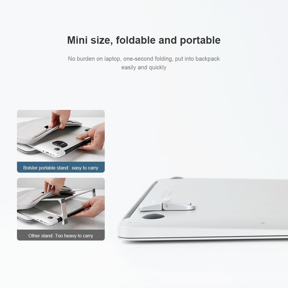 Підставка для ноутбука Nillkin Bolster Portable Stand Zinc Alloy - Gray