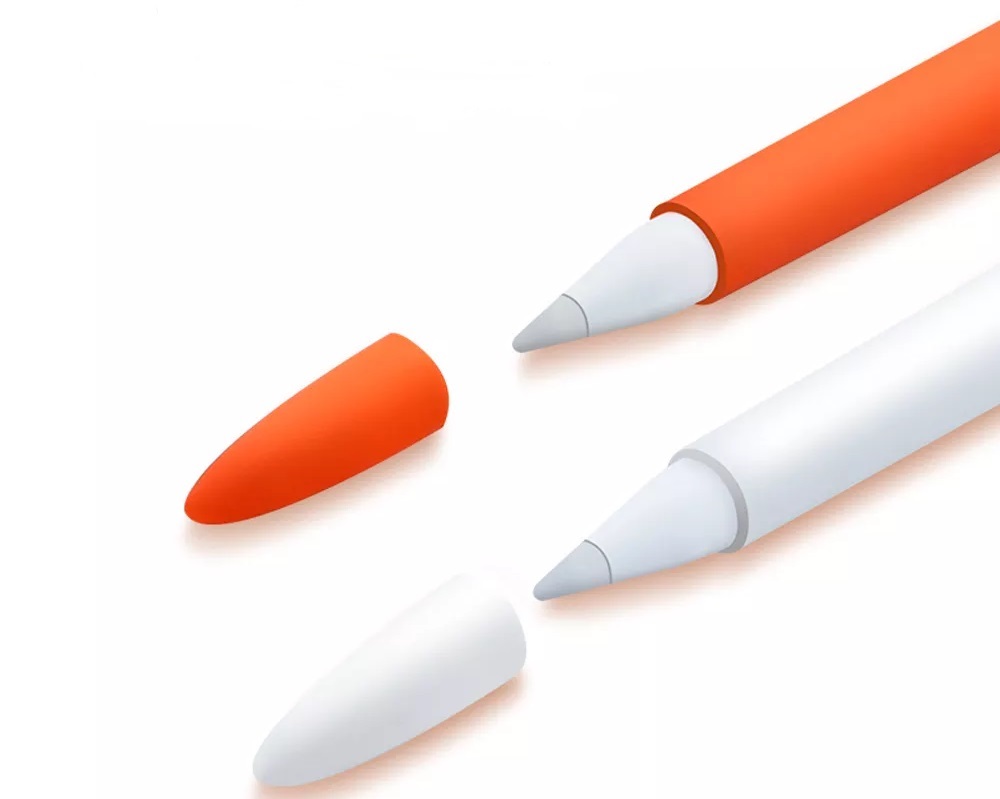 Силиконовый чехол со сменными наконечниками для Apple Pencil 2 STR Carrot Pencil Case