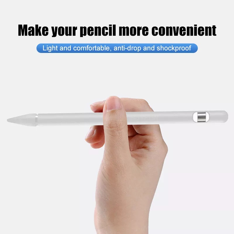 Силіконовий чохол зі змінними наконечниками Apple Pencil 1 STR Silicone Pencil Case - White