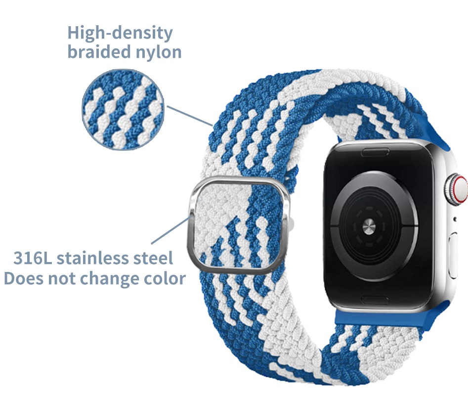 Тканевый регулируемый монобраслет STR Braided Solo Loop with Buckle для Apple Watch