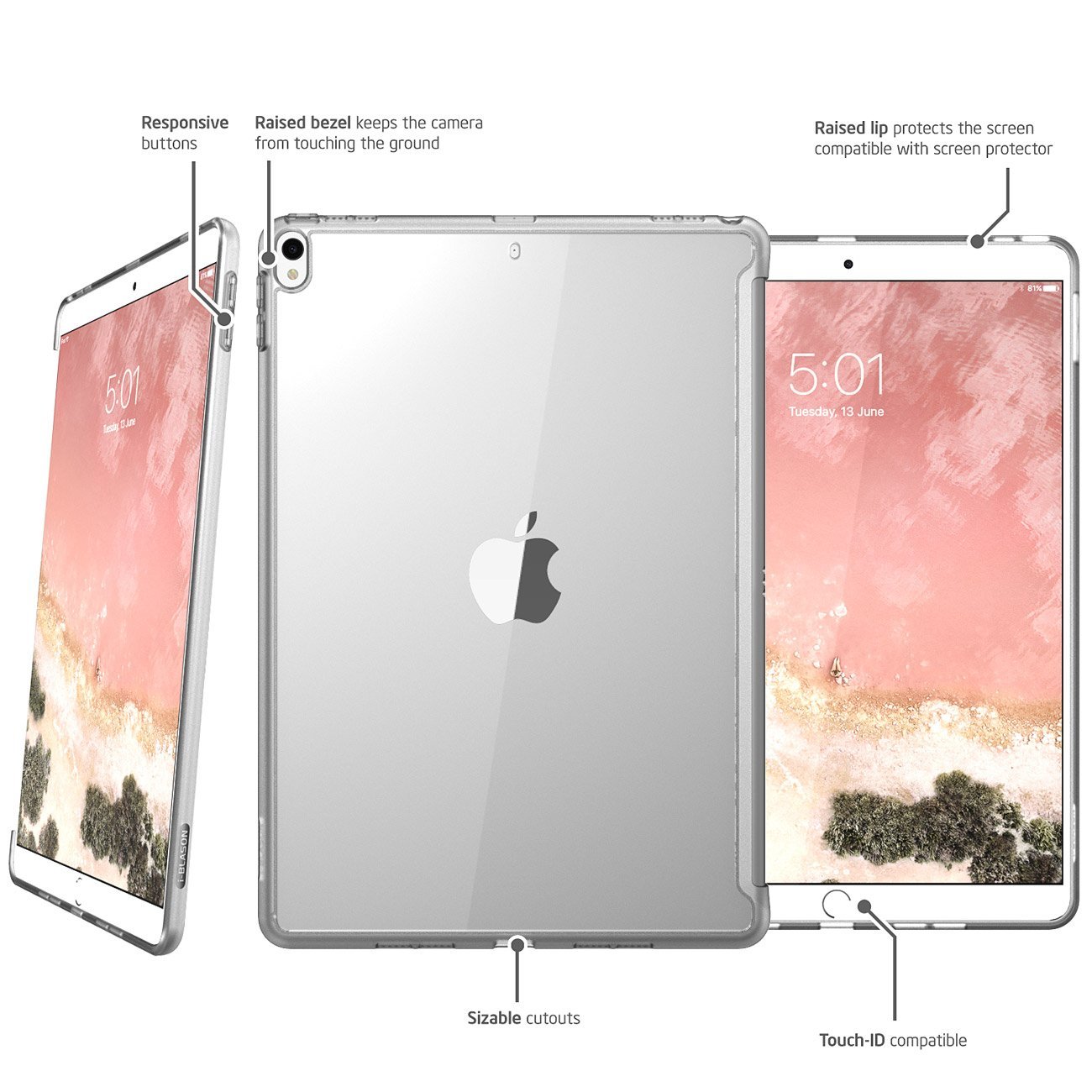 Чехол i-Blason iPad Pro 10.5 Case Hybrid Cover - Clear