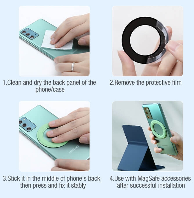 Стикер с MagSafe для любого смартфона с беспроводной зарядкой Nillkin SnapLink Magnetic Sticker (1pcs)
