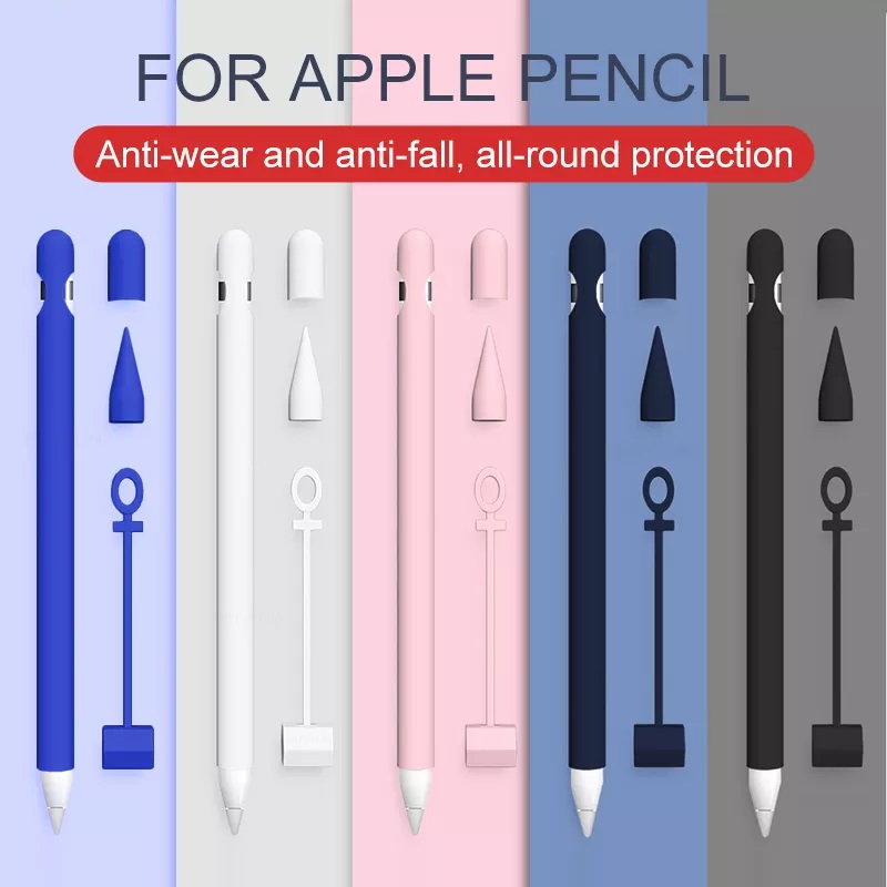 Силиконовый чехол со сменными наконечниками для Apple Pencil 1 STR Silicone Pencil Case