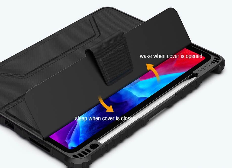 Противоударный чехол с защитой камеры Nillkin Bumper Leather Case Pro for iPad Air 4 10.9 (2019) | Pro 11 (2018 | 2020 | 2021) - Black