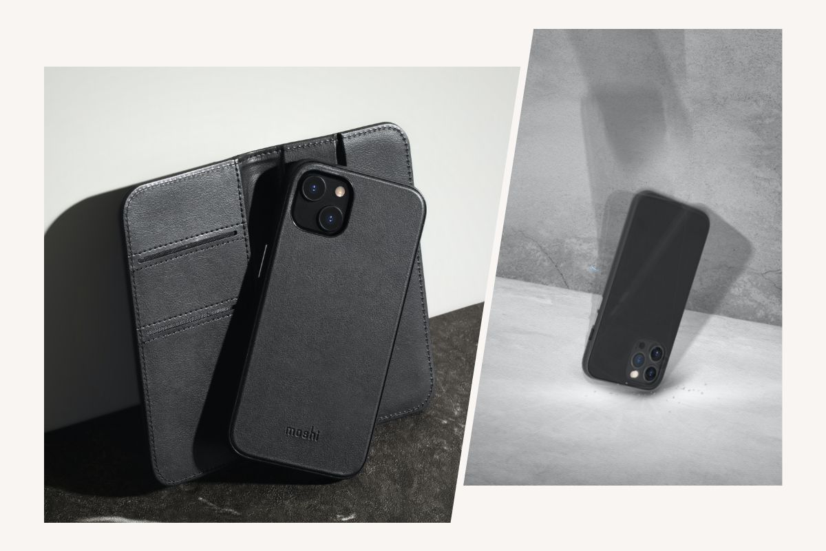 Чехол-книжка Moshi Overture Case with Detachable Magnetic Wallet Jet Black for iPhone 13 Pro Max