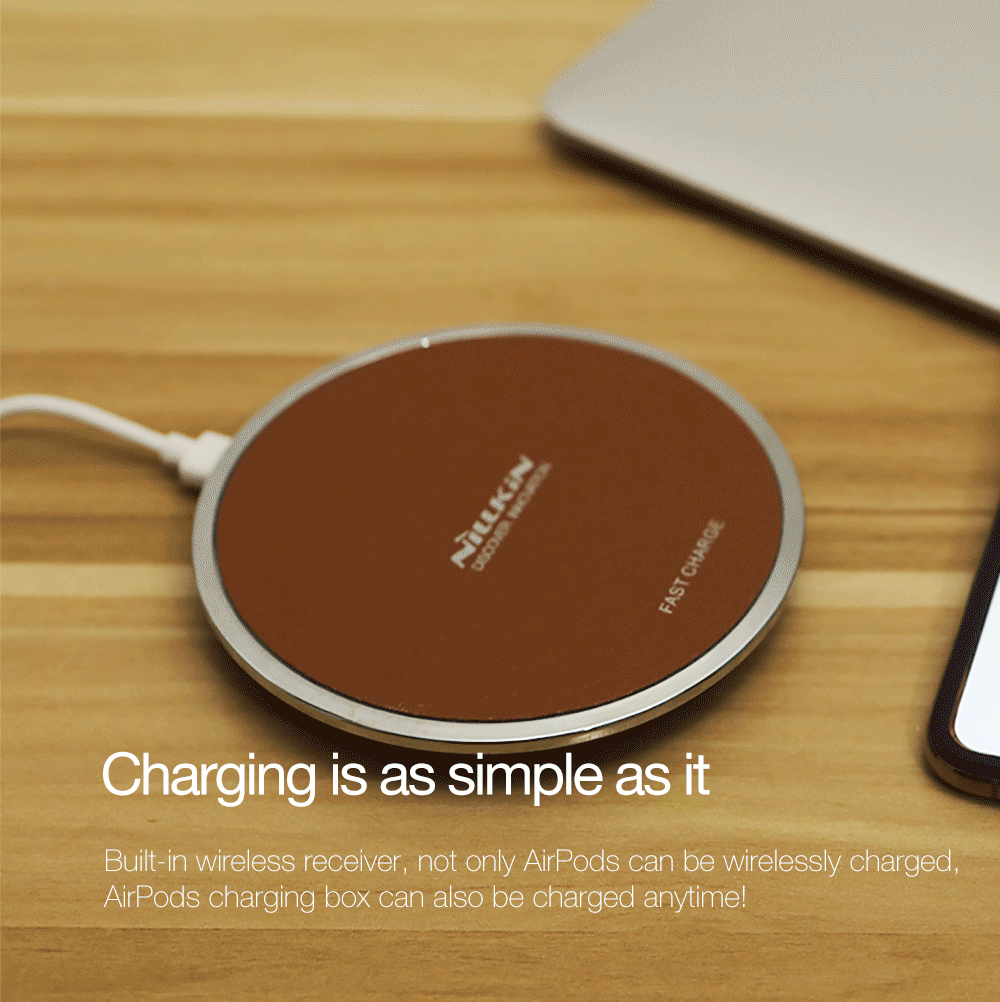 Чехол с беспроводной зарядкой Nillkin Airpods Mate Wireless Charging Case(built-in wireless charging receiver)