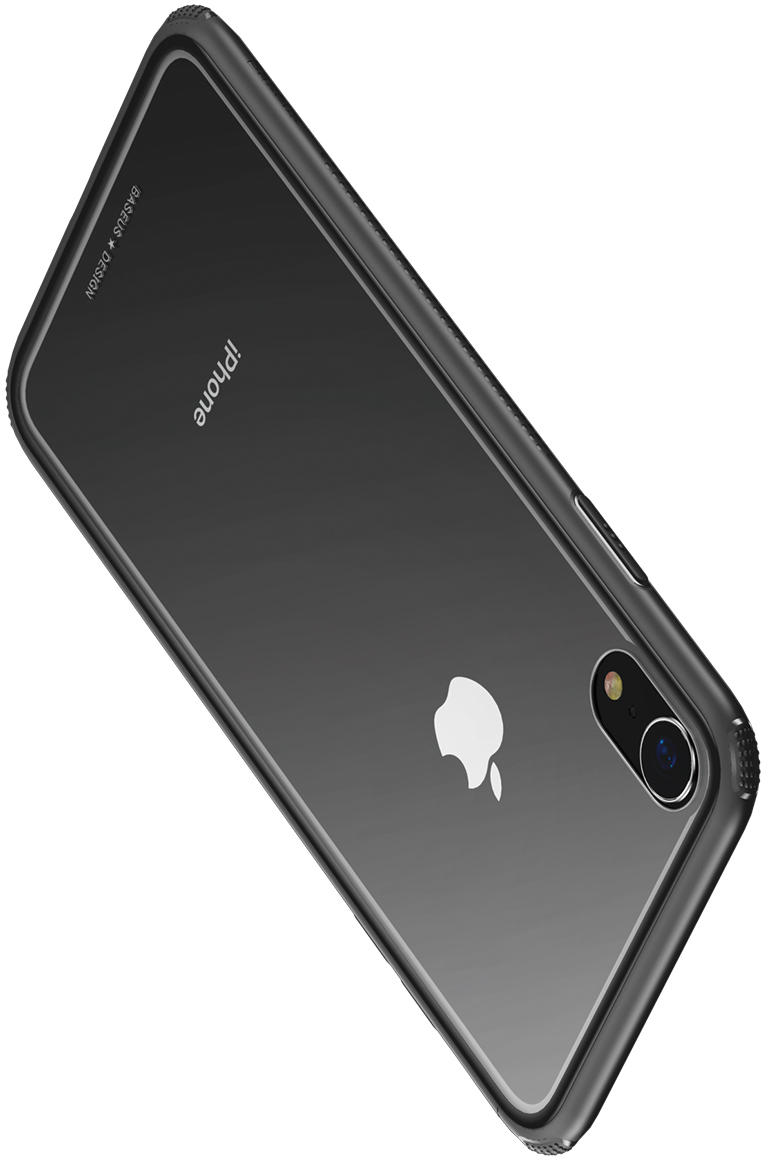 Чехол Baseus See-through glass protective case for iPhone Xr (2018) Black (WIAPIPH61-YS01)