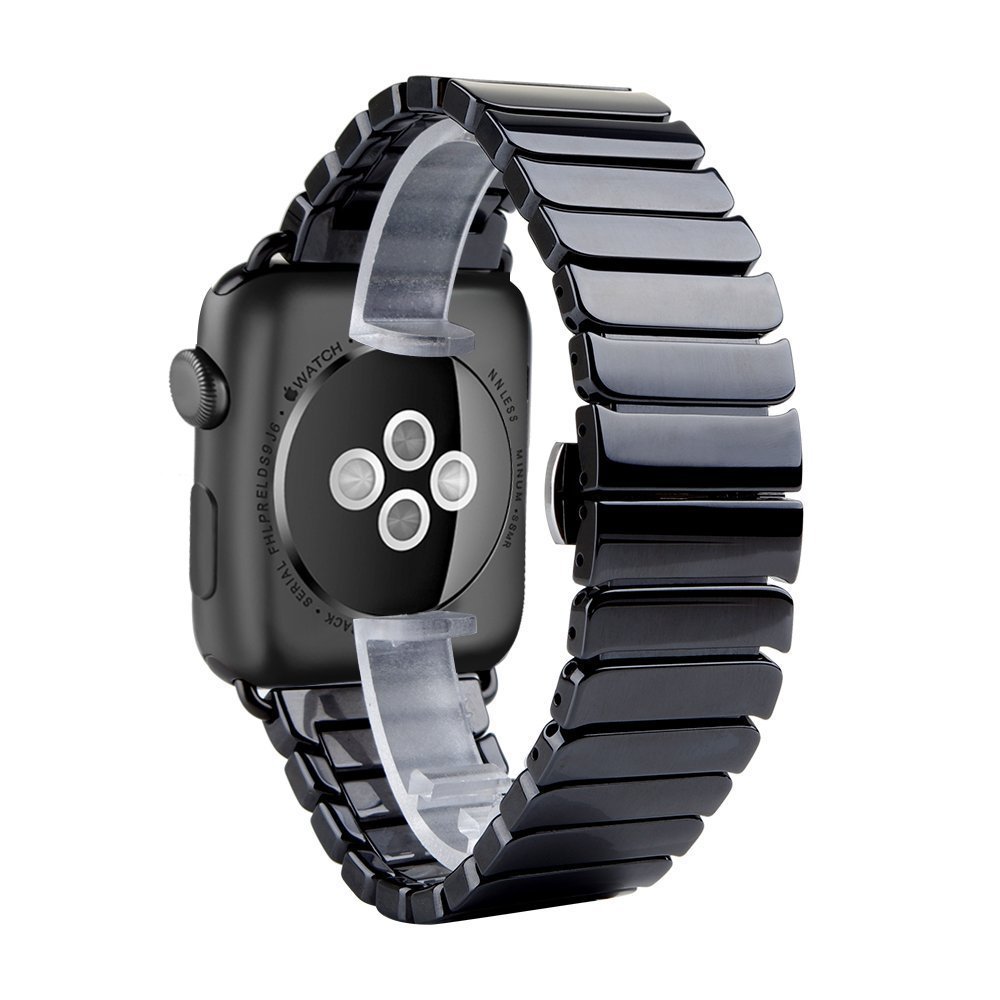 Керамический ремешок STR 1-Bead Ceramic Band for Apple Watch 42/44 mm - Black