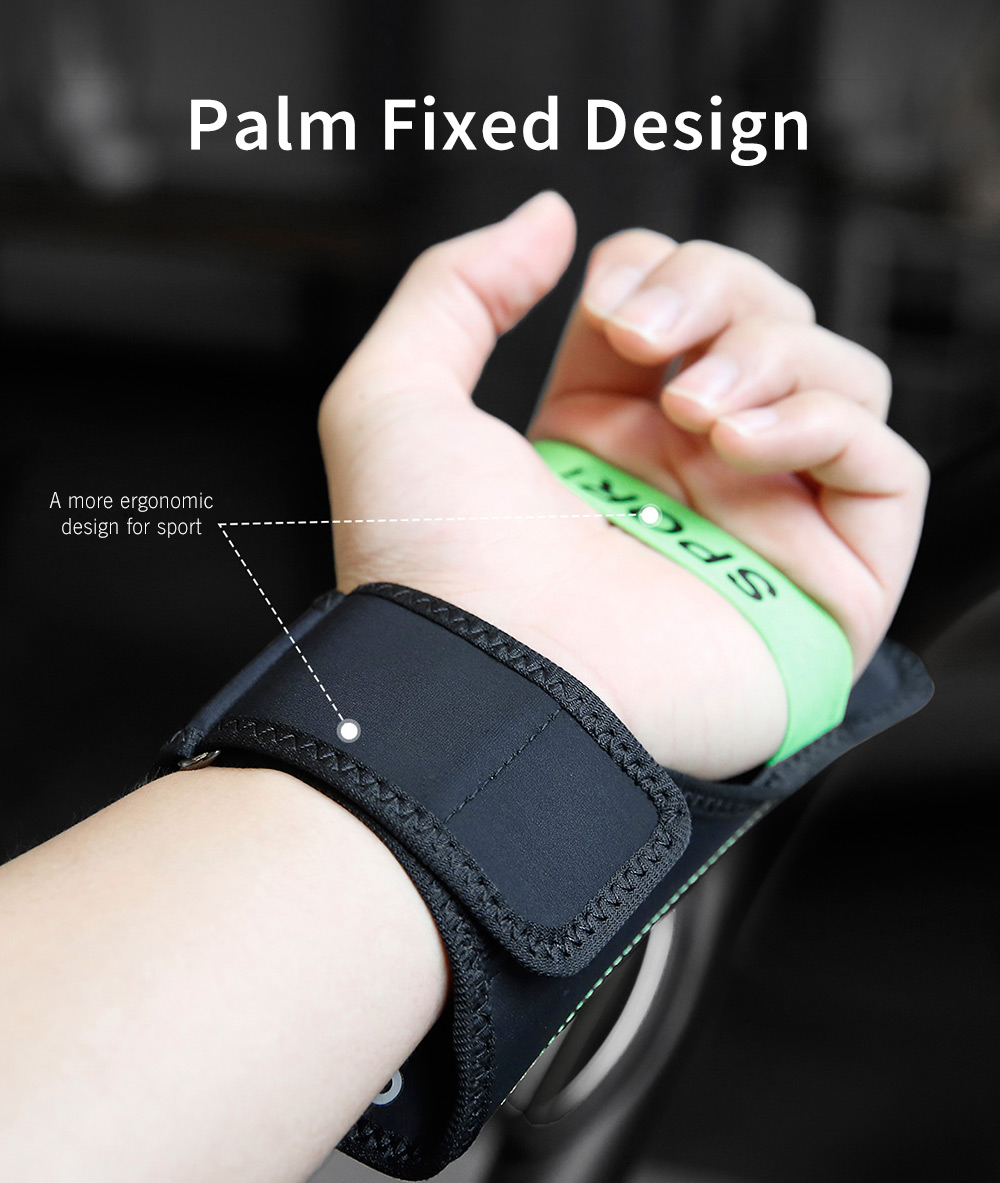 Спортивный чехол на руку Baseus Flexible Wristband (5.0″below) (CWYD-A06) - Black/Green