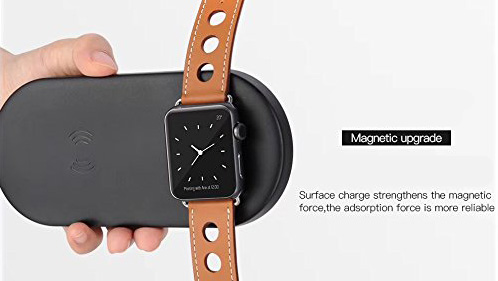 Беспроводное ЗУ для iPhone и Apple Watch Coteetci WS-7 Phone & Apple Watch Wireless Charger CS5160-BK - Black (00-00021357)