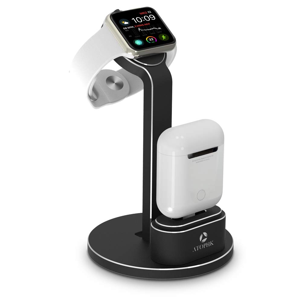 Док-станция STR 2 in 1 Multi-functional Stand for AirPods / Apple Watch - Black