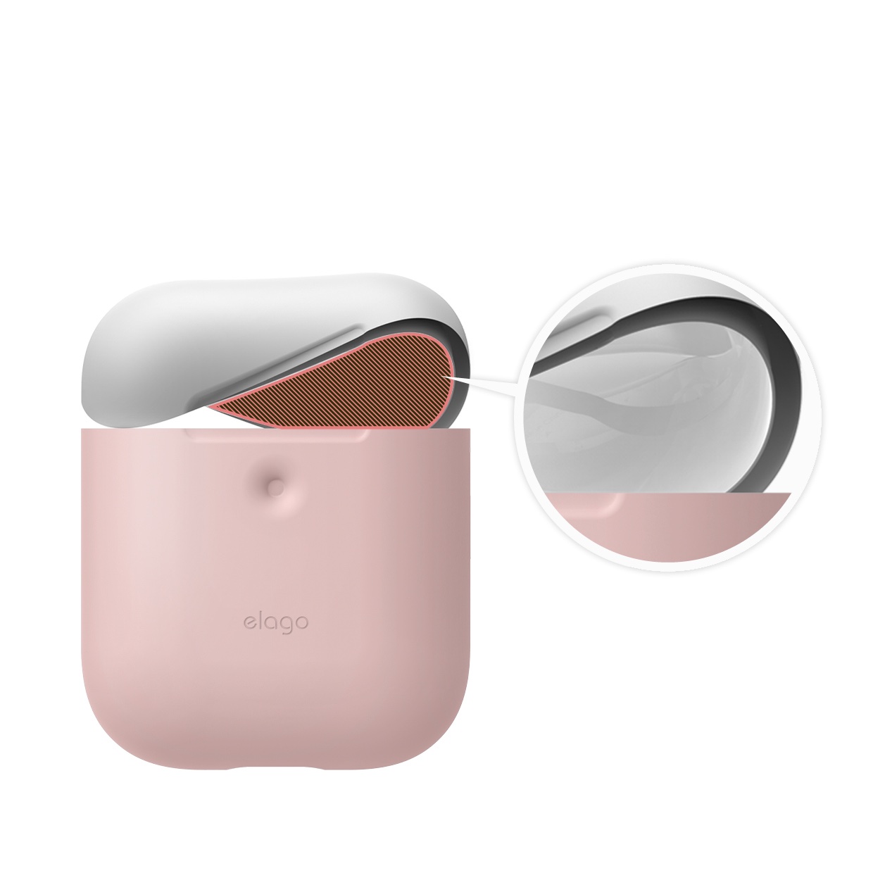 Чехол Elago A2 Duo Case Pink/White/Pastel Blue for Airpods with Wireless Charging Case (EAP2DO-PK-WHPBL)
