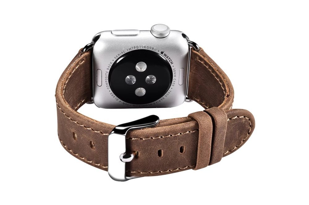 Кожаный ремешок iCarer Crazy Horse Leather for Apple Watch 38 mm - Sandy Brown