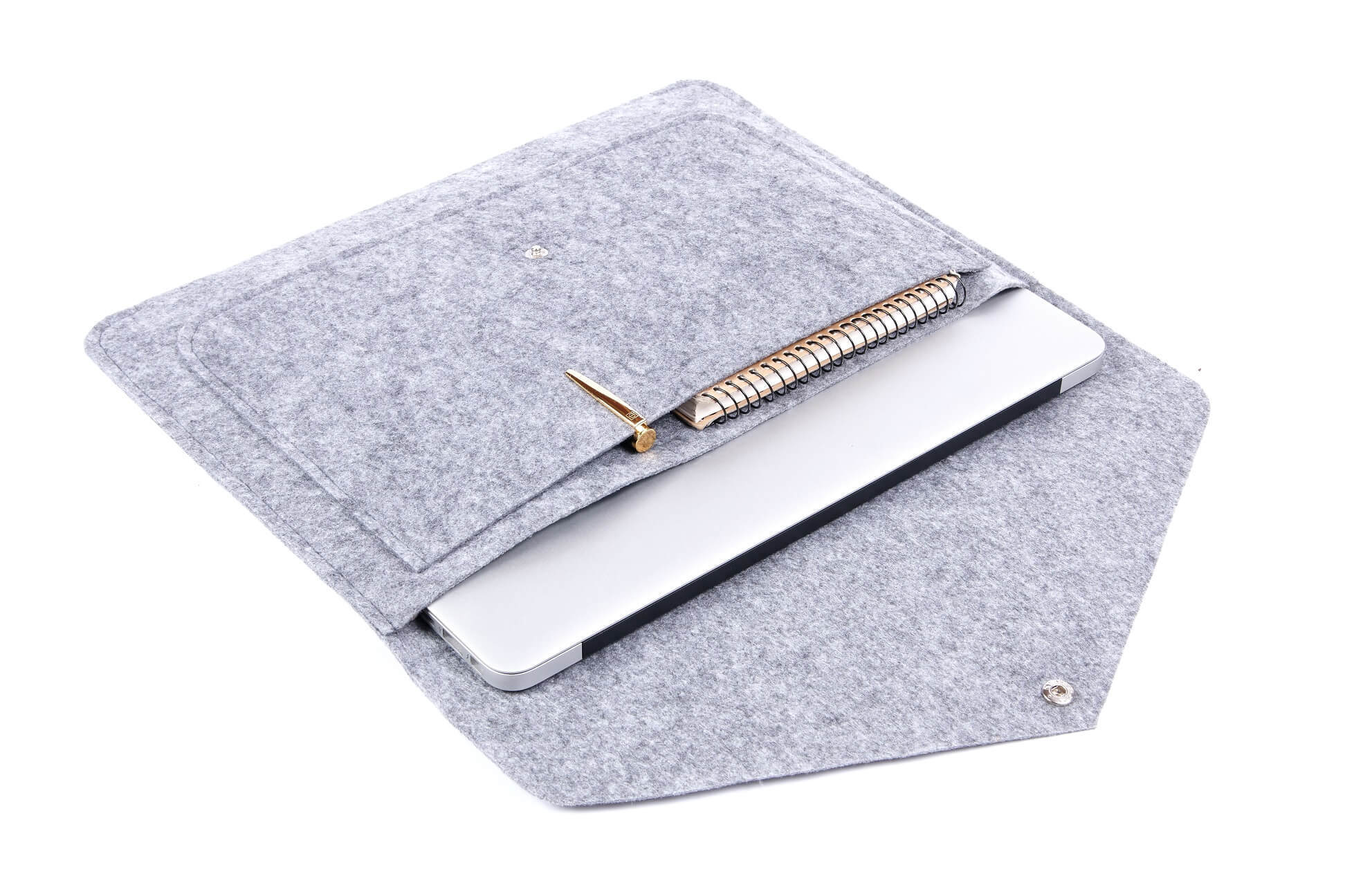 Серый чехол-конверт для Macbook Air 13 (2018-2020)/MacBook Pro 13 (2016-2019)