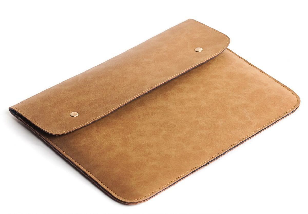 Чехол-конверт Gmakin для MacBook Air 13 / Pro Retina 13 (2012-2015) - Light Brown (GM48)