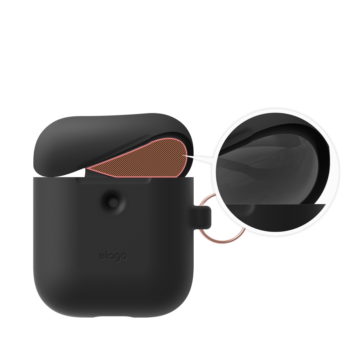 Чехол Elago A2 Hang Case Black for Airpods with Wireless Charging Case (EAP2SC-HANG-BK)
