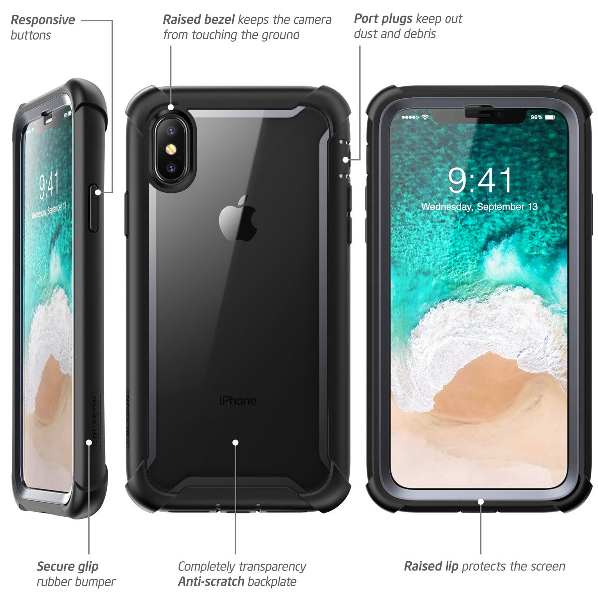 Чехол i-Blason Ares Series Clear Case for iPhone Xs Max