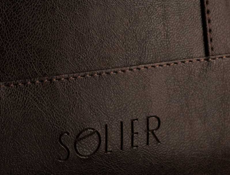 Сумка для ноутбука на плечо коричневая Solier S04