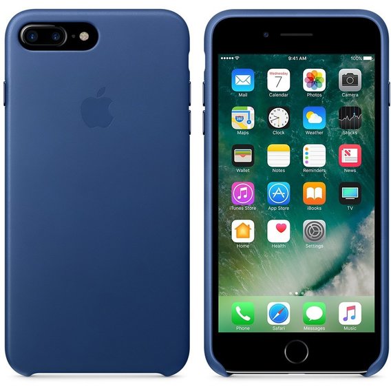 Кожаный чехол Apple iPhone 8/7 Plus Leather Case - Sapphire (MPTF2)