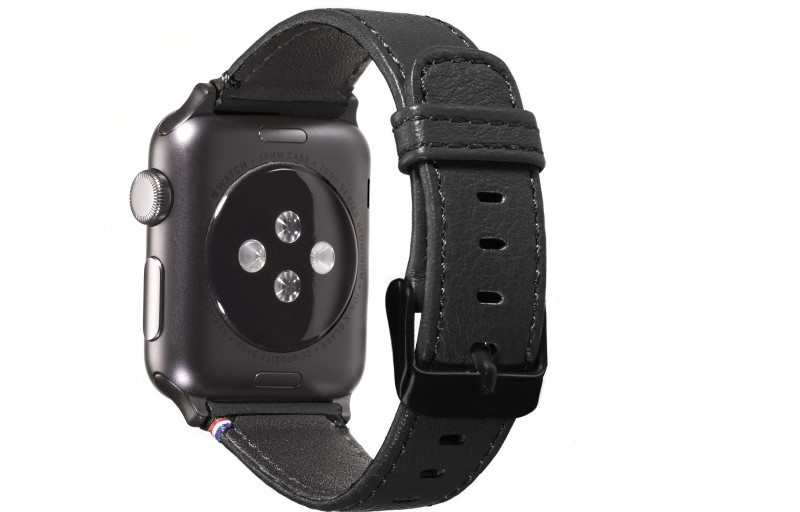 Кожаный ремешок Decoded for Apple Watch 38mm Leather Strap - Black (D5AW38SP1B)