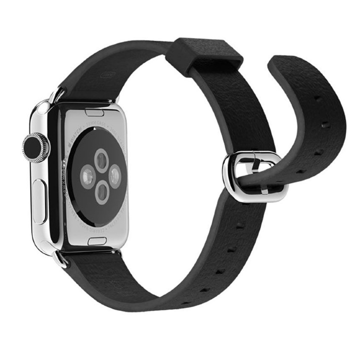 Кожаный ремешок STR Classic Buckle Band for Apple Watch 38/40 mm - Black