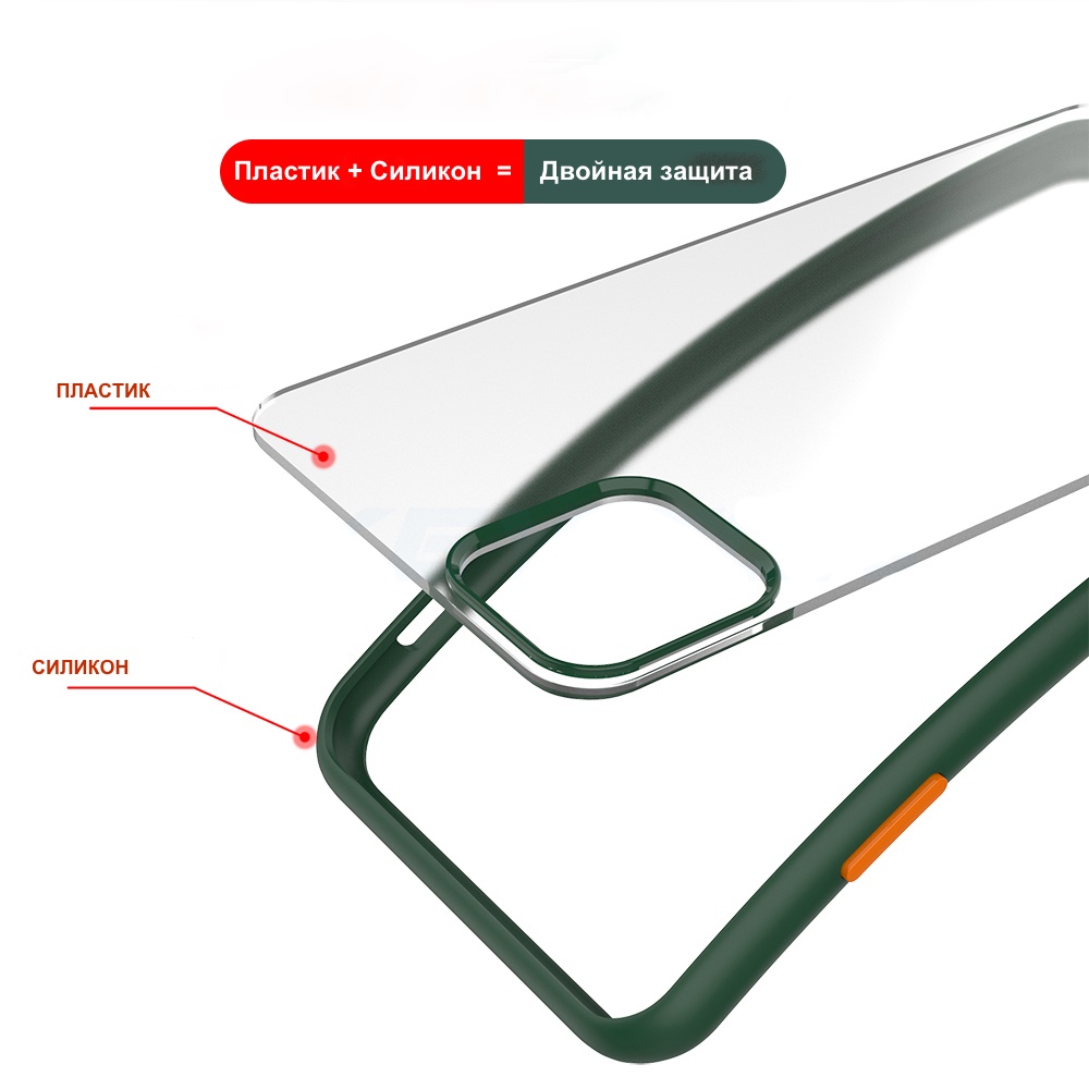 Матовый противоударный чехол STR Matte Color Case (TPU) for iPhone 11