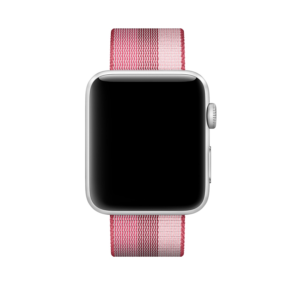 Ремешок Apple Watch 38/42 mm Woven Nylon Band - Berry Stripe