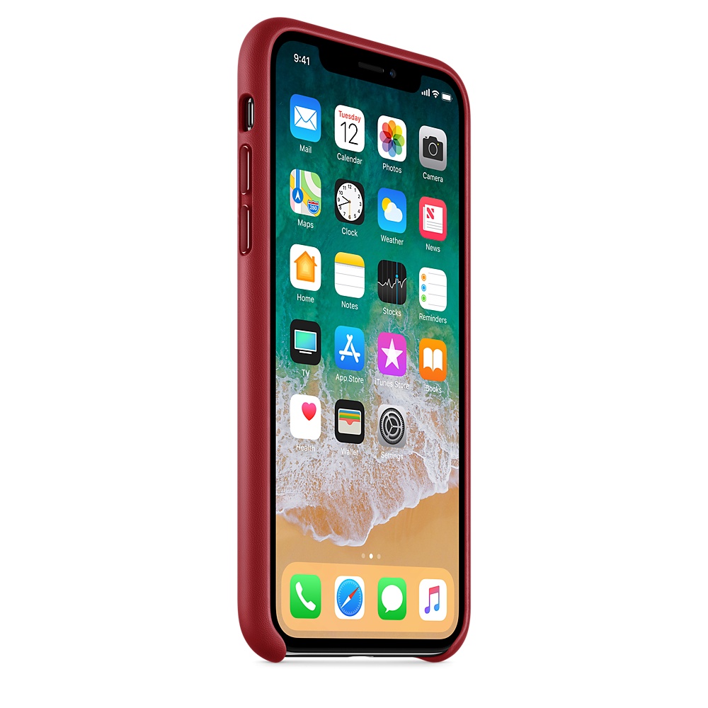 Apple iPhone X Leather Case - (PRODUCT) RED (MQTE2)