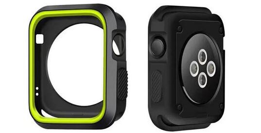 Ремешок с чехлом STR Nike Sport Band with Case for Apple Watch 42/44 mm - Black / Green