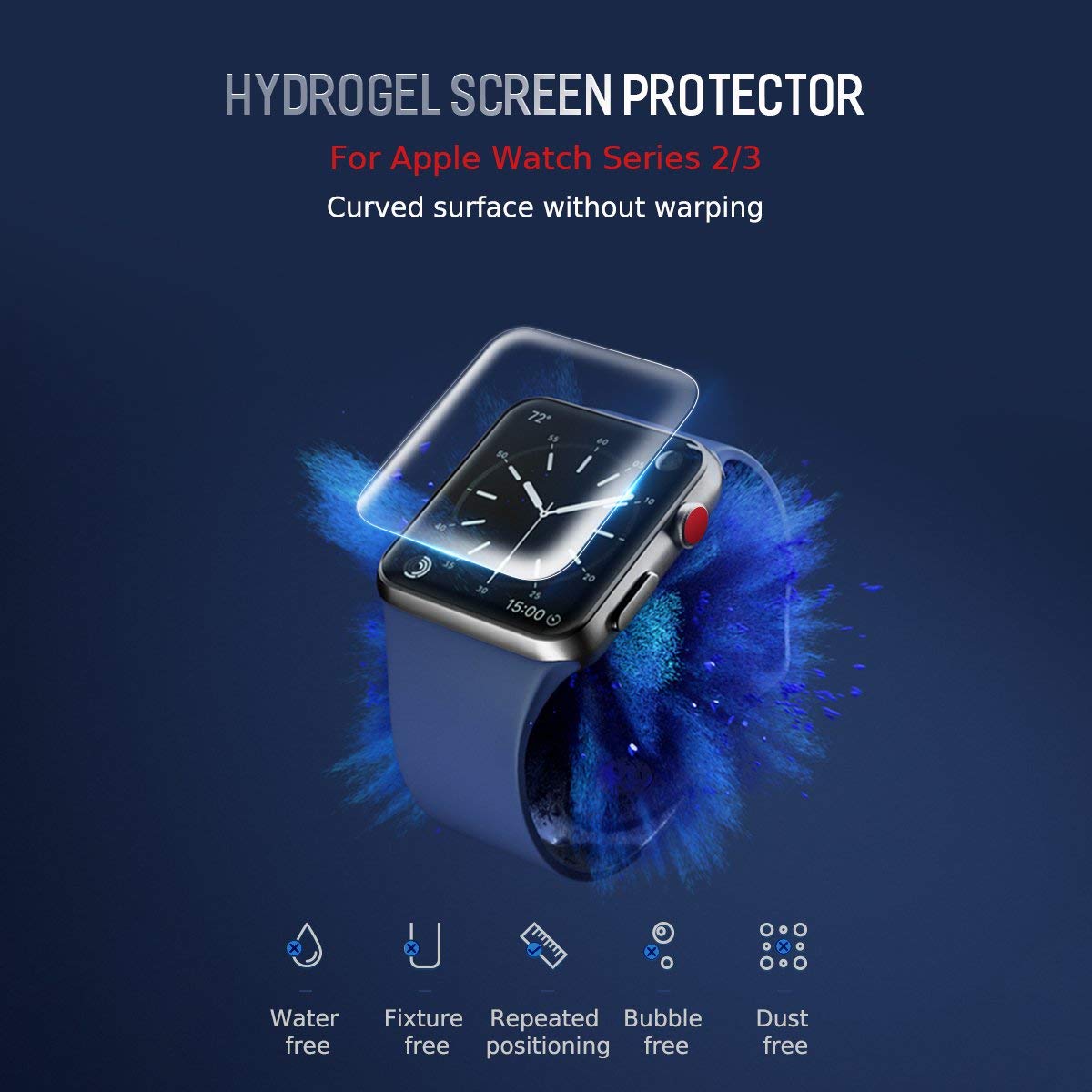 Пленка ROCK Hydrogel Screen Protector for Apple Watch 38 mm (2 pack) (ROCK-AW-FILM-38)