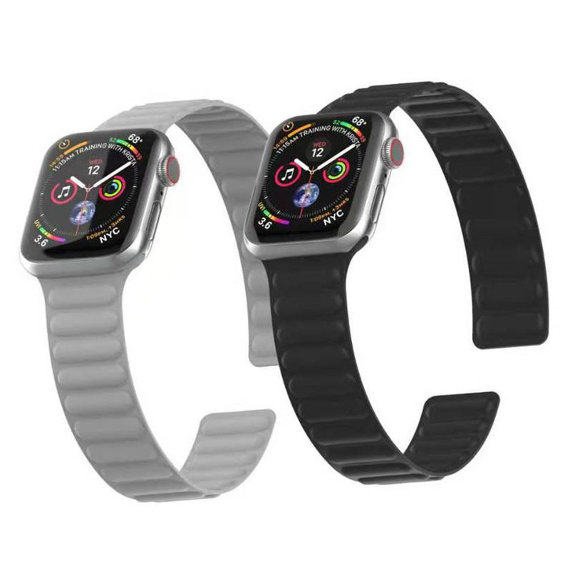 Силиконовый ремешок STR Ripple for Apple Watch 38/40/41 mm (Series SE/7/6/5/4/3/2/1) - Black