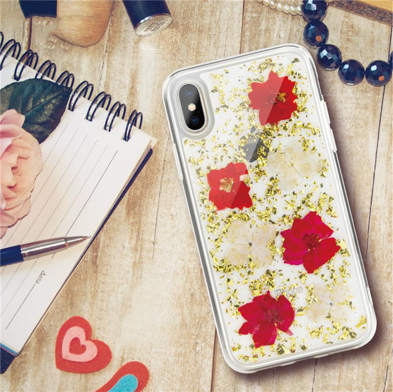 Чехол SwitchEasy Flash Case for iPhone X Gold Flower (GS-81-444-16)